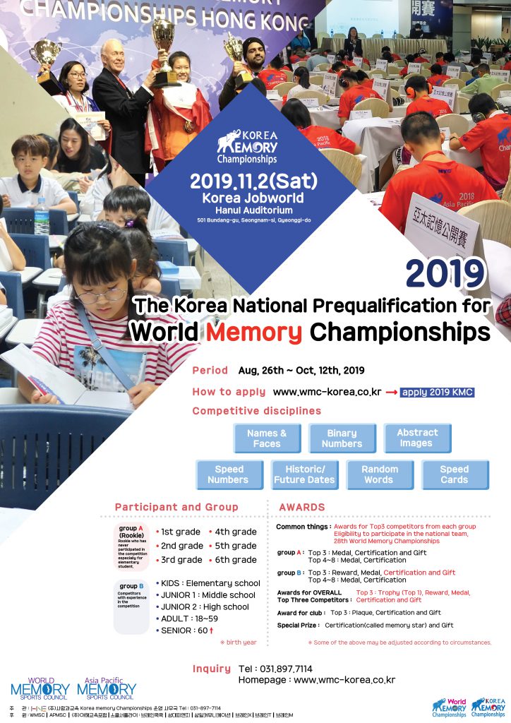The First Korea National Prequalification for World Memory ...