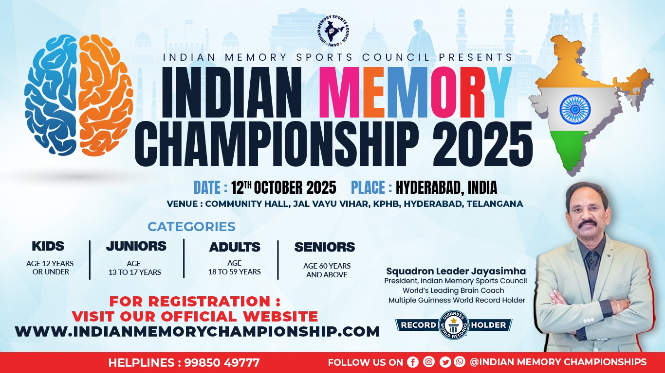Indian National Memory Championship 2025